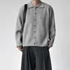 Suéter cárdigan de punto con cuello en V estilo perezoso para hombre, color liso, sensación relajada, cárdigan chaqueta versátil casual holgado con botones