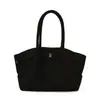 Bolsa Tote de Gran Capacidad para Mujer 2025 Otoño e Invierno Nuevo Estilo Color Sólido Estilo Perezoso Cruzada Versátil Bolso Cesta