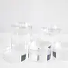 Soporte de Exhibición Cilíndrico de Acrílico, Soporte de Exhibición de Joyería Altamente Transparente, Base Elevadora para Cosméticos, Soporte para Modelo de Mano
