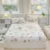 Seleção Premium Transfronteiriça de Lençol de Cama de Solteiro de Algodão com Aloe Vera, Amigável à Pele e Confortável, Capa de Proteção contra Poeira, Protetor de Colchão de Fibra de Palma, Protetor Impermeável, Fronha de Travesseiro de Solteiro