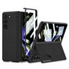Para Samsung zfold5 capa dobrável para celular ultrafina com película protetora integrada e suporte variável de couro, capa criativa para celular transfronteiriça