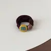 Elásticos de Cabelo Coloridos M&M para Mulheres, Elásticos de Cabelo Lisos e de Alta Elasticidade para Rabo de Cavalo, Cordas de Cabelo Premium para Coque, Novo Estilo