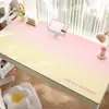 Tapete de Mesa Estilo Ins para Meninas, Capa de Mesa de Estudo de Dormitório de Alta Estética, Tapete Protetor de Mesa de Computador de Escritório em Cor Degradê
