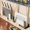 Suporte Fixo para Roteador Suporte de Parede Sem Perfuração Caixa de Armazenamento para Set-Top Box Modem Óptico Prateleira WiFi