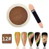 Polvo para Uñas Arte de Uñas Ojo de Gato 5D Polvo de Espejo Mágico Polvo Magnético Multicolor Aurora Polvo Fino Especial para Arte de Uñas de Gel Ojo de Gato DIY