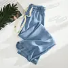 Foto Real de Calças Jeans Wide Leg de Tencel para Mulheres Verão 2025 Novo Soltas de Cintura Alta Retas com Caimento Casual de Seda Gelada