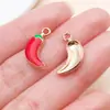 20 Estilos de Goteo de Aceite Serie Roja Mariquita de Siete Estrellas Sandía Accesorios de Joyería de Aleación Colgantes DIY Charms para Pulseras
