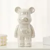 Ornamento de Urso Violento Cerâmica de Luxo Leve para Mesa Sala de Estar Entrada Gabinete de TV Gabinete de Vinho Cofrinho Decorações Simples para Casa