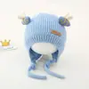 Gorro para Bebé Otoño e Invierno Gorro de Lana Caliente para Bebé Resistente al Viento Tejido Lindo Cuerda de Otoño e Invierno Protección para Orejas de Niñas Bolsa
