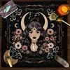 Toalha de Mesa Tarot Fase da Lua Geométrico Jogo de Cartas Tarot Tecido de Mesa Veludo