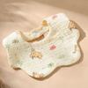 Baberos de Gasa para Bebé, Toallas de Saliva para Bebé de Gasa de 6 Capas, Personalizables con Logo, Material de Algodón Puro con Forma de Pétalo para Bebés