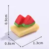 Decoraciones de escena miniatura de bambú de verano: pantalla, cortina de bambú, cama de bambú, agua corriente. Juego de 6 piezas de accesorios para micro paisajismo