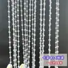 Cortina de Fio com Contas de Cristal Acrílico Corrente de Contas Decoração de Corredor de Casamento Palco Decoração de Árvore de Natal Adereços Octogonais Contas de Madeira