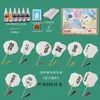 Traje de leque laqueado laque especial para leque redondo saco de material DIY pintura de grafite para jardim de infância brinquedos educativos feitos à mão para crianças