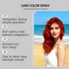 Gleamxi Corante Temporário Vermelho para Cabelo Estilo Diário Cool Conveniente Coloração Fácil Mudança de Cor do Cabelo Corante de Cabelo