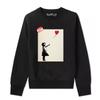 Suéter de manga larga suelto para hombre estilo Banksy Banksy arte graffiti hip hop cultura callejera