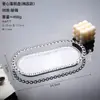 Nuevo producto transfronterizo: Bandeja de Cristal con Cuentas de Color Ámbar para Joyería, Adorno Decorativo de Escritorio, Accesorio Popular para Fotografía