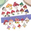20 Estilos de Casa de Hongo con Goteo de Aceite Colgantes de Aleación de Acción de Gracias Charms para Pulsera de Collar DIY Accesorios para Llaveros