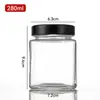 En stock Botella Cuadrada de Miel Tapa Alta Frascos de Vidrio Transparente para Pepinillos y Mermelada Frasco Sellado de Vidrio para Tofu