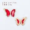 Accesorios de Mariposa de Cristal Colgante Creativo Punto Único de Colgar Joyería de Aleación de Diamante Accesorios para Pendientes Pulsera Collar DIY Venta al por Mayor