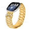 Para Fitbit Versa4 Nueva Correa de Reloj Inteligente Versa3 Mariposa Diamante Luz Correa de Reloj de Tres Cuentas