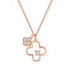 Collar de trébol de amor de plata esterlina s925, cadena de clavícula de verano, ligero, lujoso, de nicho, colgante de celebridad online de alta calidad para novia.