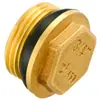 Conector de Cobre de 4 Puntos con Rosca Externa Hexagonal, Tapón Antiexplosión, Tapa de Enchufe de 6 Puntas, Tapón Ciego de Rosca Interna de 1 pulgada, Tapón de Tubería, Tapa de Tapón para Tubería de Agua
