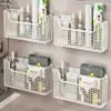 Estante de Almacenamiento Montado en la Pared para el Interior de las Puertas de Gabinetes de Cocina, Caja de Almacenamiento para Film Transparente, Cesta Colgante Detrás de la Puerta del Gabinete, Estante de Almacenamiento
