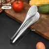 Acero Inoxidable 304 Pinza Exquisita Pinza para Alimentos Pinza para Barbacoa Pinza para Postre Filete Pasta Horneado Pan Palillos Pinzas para Barbacoa