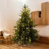 Nova Luz de Topo de Árvore em Anel LED Luz de Árvore de Natal Baixa Tensão Estrela de Cinco Pontas Cascata Pendurada na Árvore Água Luz de Fio LED de Natal
