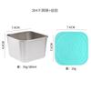 Taza para Salsa Cuadrada de Acero Inoxidable Transfronteriza con Tapa de Silicona, Caja para Snacks, Cocina para Niños, Portátil, Plato para Sazonar Salsa, Caja de Almacenamiento
