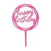 Inserto de decoración para tartas, dorado, negro, brillante, plástico no acrílico, inserto Shouzi, adornos para tartas de feliz cumpleaños