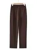Ropa para mujeres de mediana edad y mayores, pantalones estilo mamá, nuevo y elegante para otoño de 2026, holgados, casual, talla grande, cintura alta, pantalones rectos