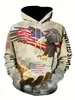 Sudadera con capucha holgada para hombre, con estampado digital 3D personalizado, estilo europeo y americano, primavera y otoño de 2024
