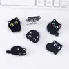 Gato Negro Lindo Dibujo Animado Creativo Acrílico Clip de PP Doble Cara Alta Definición Clip para Planificador Clip Sellador de Bocadillos Clip de PP Personalizado