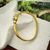 Pulsera de Apertura de Diamantes de Leopardo de Ojos Verdes Más Vendida Transfronteriza Diseño de Nicho Femenino Espejo Pulsera de Vida de Alta Gama
