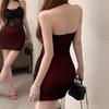 Lencería Sexy Chica Caliente Adelgazante Malla de Doble Capa Tubo Top Falda Femenina Flor Tridimensional Falda de Cadera Deseo Puro
