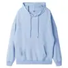 Sudadera con capucha y cuello redondo de algodón de imitación de 260G con texto impreso personalizado, sudadera con capucha de otoño para el trabajo, se puede añadir con bordado de logotipo