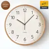 Reloj de Pared Estilo Japonés Reloj de Cuarzo Sala de Estar Hogar Reloj Sencillo Reloj de Pared Estilo Madera Moderna Reloj de Pared Silencioso