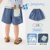 Jeans Kidsren Jellybaby, Shorts Versátil de Verão para Meninos, Resistente ao Desgaste, Finos, Calças Casuais para Crianças