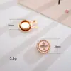 Novos Botões de Liga de Zinco Pérola Flor Rosa para Roupas Femininas Abotoaduras Pequenos Acessórios Decorativos DIY Estilo Chanel para Joias
