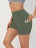 Pantalones de Yoga Populares Europeos y Americanos Transfronterizos Leggings de Cintura Alta Levanta Glúteos Shorts Deportivos para Correr al Aire Libre Fitness para Mujer