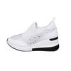Zapatos de Cuña Talla Grande para Mujer 2025 Primavera Nuevo Estilo Zapatos con Pedrería para Aumentar Altura Interior Tacones Altos Zapatos Perezosos Zapatos Deportivos Casuales para Mujer