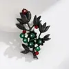 Broche de Folha de Planta Retrô Europeu e Americano Estilo Palácio Literário Clássico de Alta Qualidade Pin para Casaco Acessórios Femininos Flor Corsage