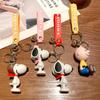 Chaveiro Cartoon Snoopy Charlie Pingente para Mochila Escolar Estudante Feminino Exquisito Fofo Criativo Casal Chaveiro de Carro