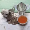 Colador de Té Simple de Acero Inoxidable 304 Oficina Tetera Malla Bandeja Doble Orejas con Tapa Drenaje de Té Juego de Cuchara de Té