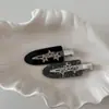 Presilha de Acetato Brilhante Sem Marcas para Maquiagem, Lateral da Testa, Franja, Grampo de Cabelo Novo Cor Rosa Cebola com Glitter Fino Presilha Bico de Pato para Mulheres