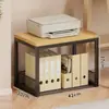 Estante de Armazenamento para Impressora Organizador de Mesa de Escritório Prateleiras Colocação Lateral da Mesa Armário de Chão Móvel com Rodas Estante de Livros Carrinho Pequeno
