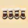 Zapatos para mascotas otoño e invierno botas de nieve con forro polar oso de peluche chihuahua terciopelo de cordero perro cálidos zapatos de algodón fabricantes