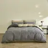 Nuevo Juego de Lujo de Cuatro Piezas 2026 de Algodón Jacquard de Color Sólido, Ropa de Cama de Algodón Lavado, Funda de Edredón para Dormitorios Universitarios